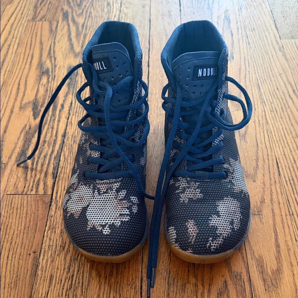 NOBULL Navy and Gray High-Top Sneakers